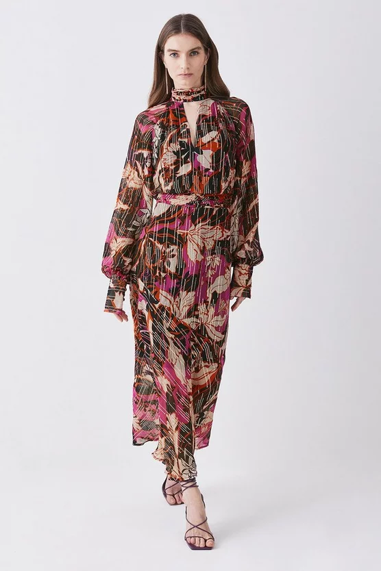 Cheapest β Karen Millen Metallic Iridescent Column Midi π Dress π - Image 6