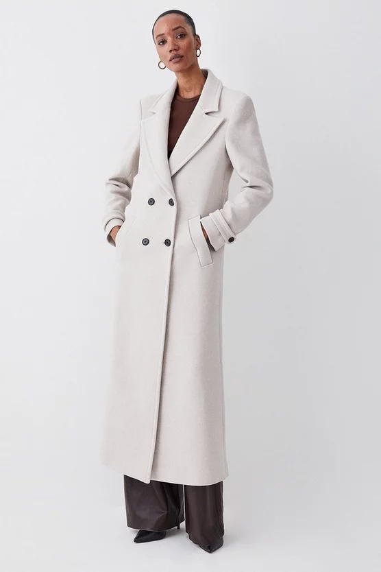 Discount ๐ Karen Millen Italian Wool Double Breasted Maxi ๐งฅ Coat - oatmeal ๐ - Image 6